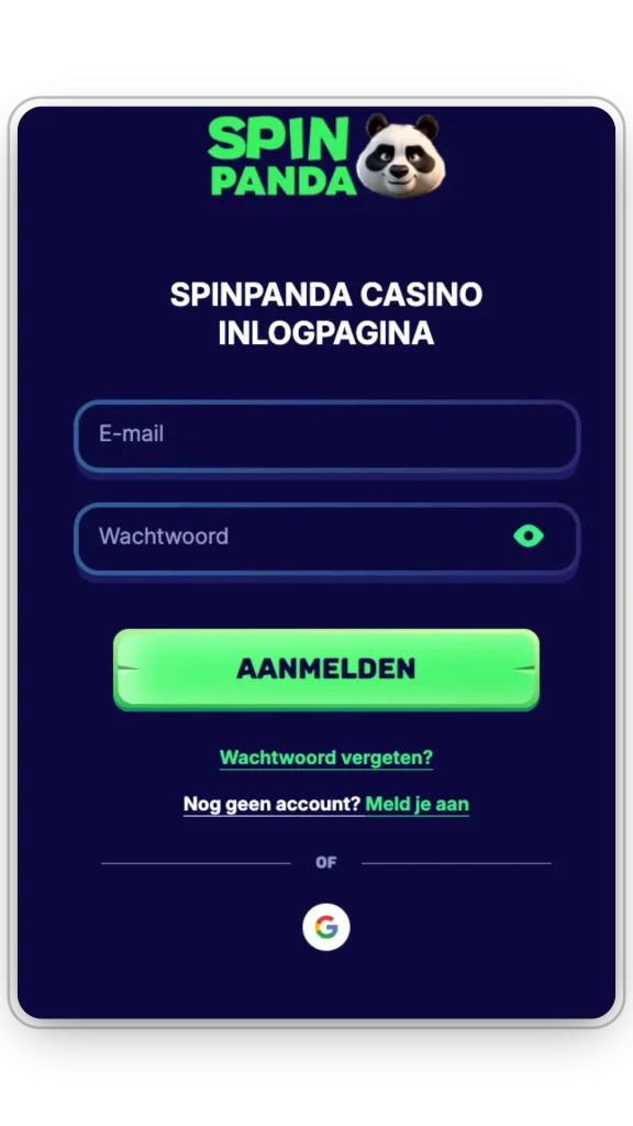 Spinpanda casino inlogpagina