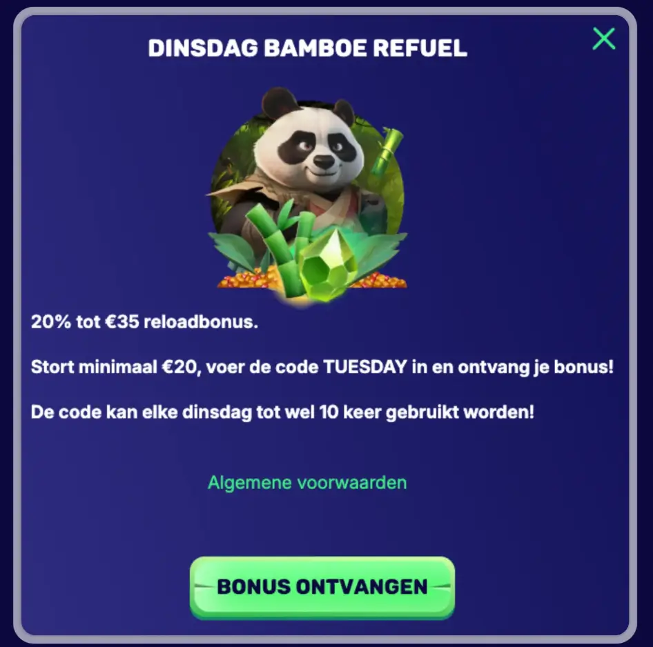 Herlaadbonussen - Spin Panda