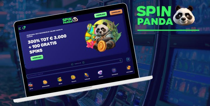 Banner - interface van de desktopversie van online casino SpinPanda
